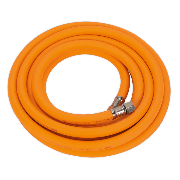 Sealey Hose Individual 5m x Ø8mm High-Visibility Hybrid Air Hose with 1/4"BSP Unions-AHHC5 5054511144444 AHHC5 - Buy Direct from Spare and Square