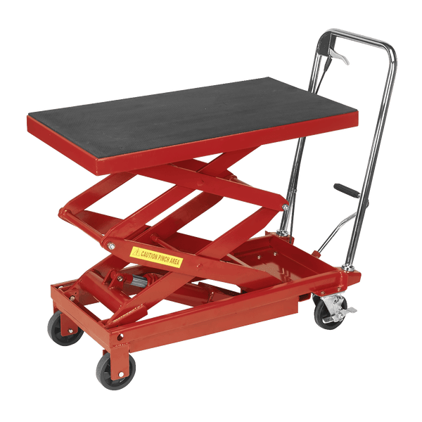 Sealey Hydraulic Platform Trucks Hydraulic Platform Truck High Lift 300kg Capacity-HPT400H 5054630153433 HPT400H - Buy Direct from Spare and Square
