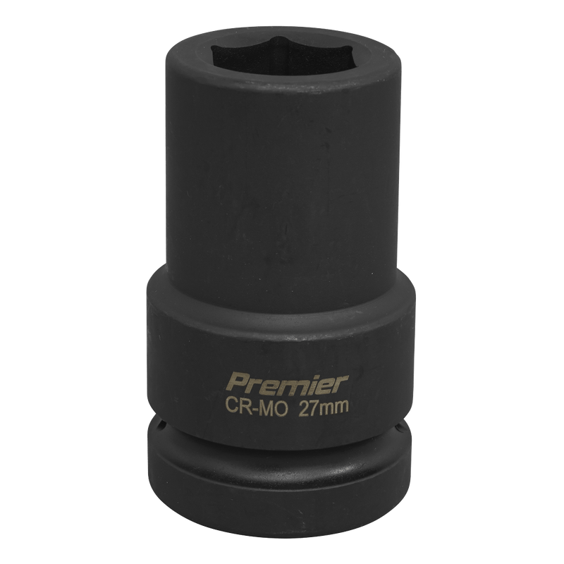Sealey Impact Sockets Individual 27mm 1"Sq Drive Deep Impact Socket-IS127D 5024209599955 IS127D - Buy Direct from Spare and Square