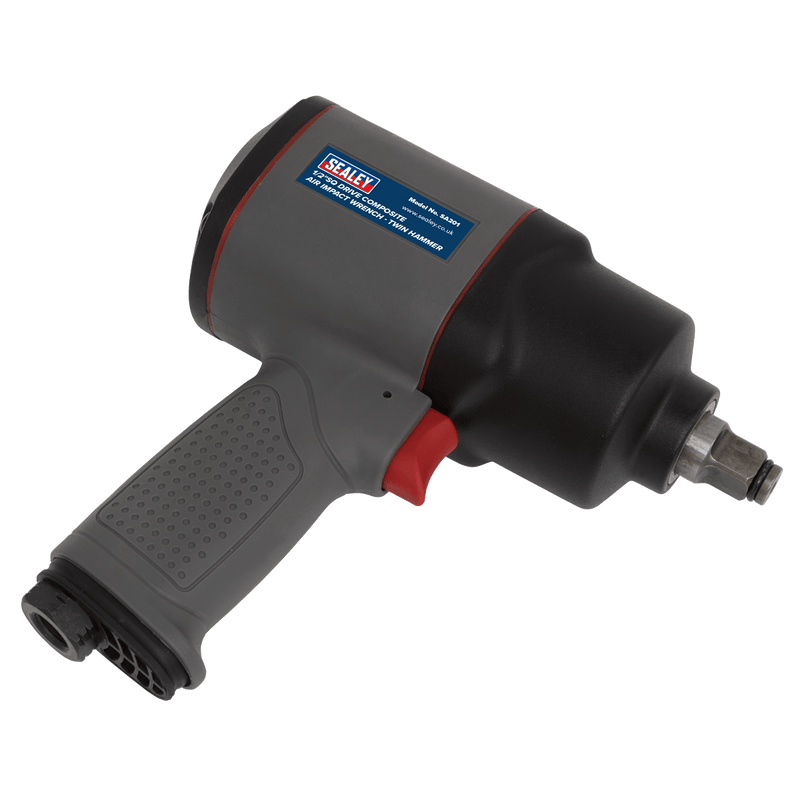 Sealey Impact Wrenches 1/2"Sq Drive Composite Air Impact Wrench - Twin Hammer-SA201 5054511604412 SA201 - Buy Direct from Spare and Square