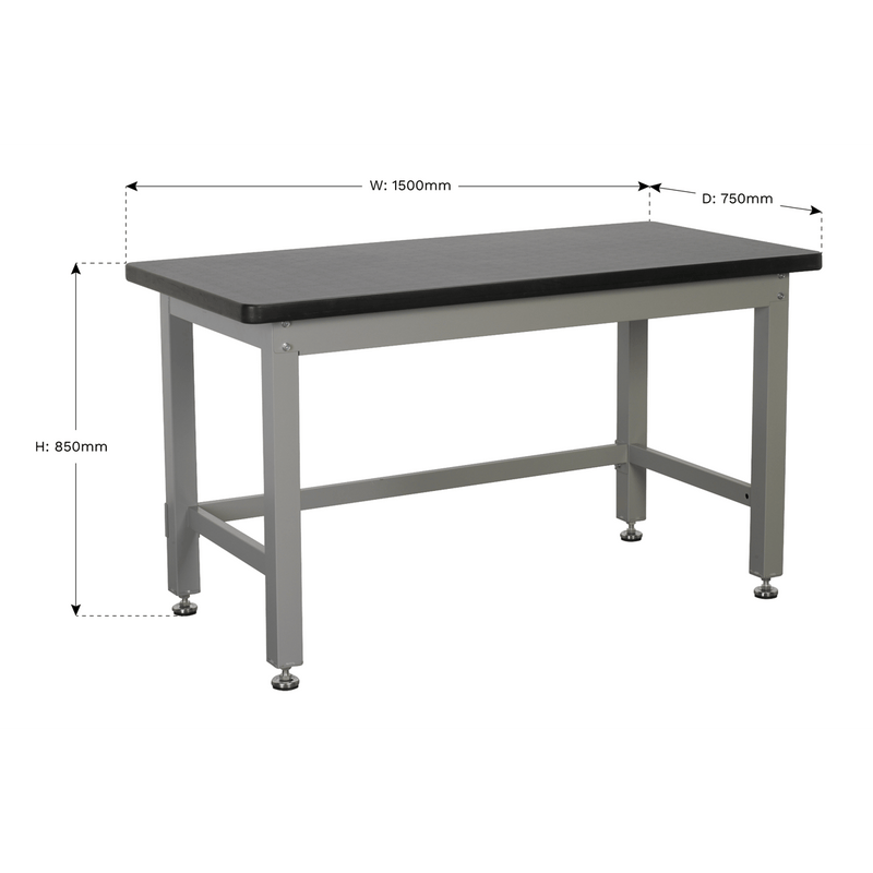 Sealey Industrial Workstations 1.5m Steel Industrial Workbench-API1500 5051747512771 API1500 - Buy Direct from Spare and Square