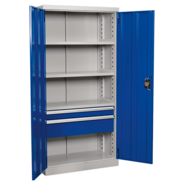 Sealey Industrial Workstations 1800mm 2 Drawer 3 Shelf Industrial Cabinet-APICCOMBO2 5051747699663 APICCOMBO2 - Buy Direct from Spare and Square