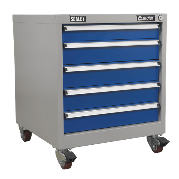 Sealey Industrial Workstations 5 Drawer Mobile Industrial Cabinet-API5657A 5051747645127 API5657A - Buy Direct from Spare and Square