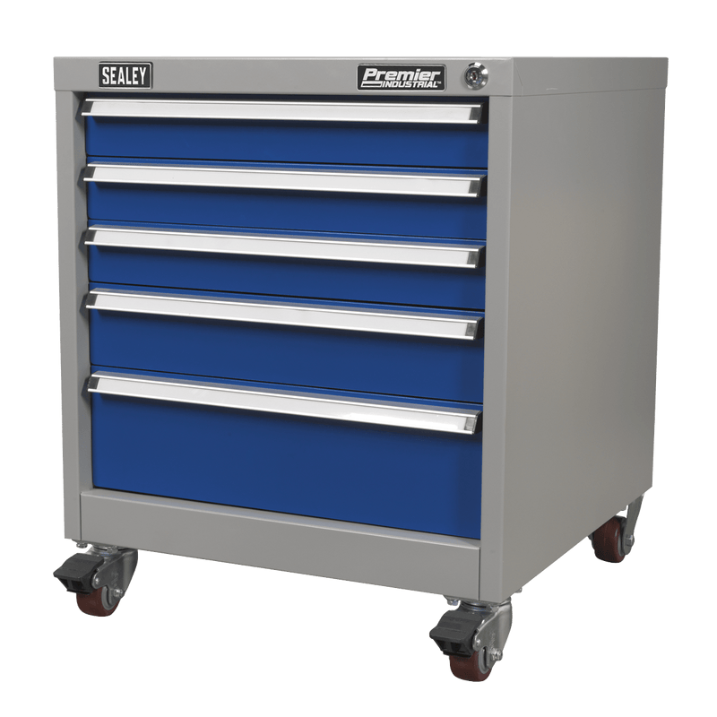 Sealey Industrial Workstations 5 Drawer Mobile Industrial Cabinet-API5657B 5051747645134 API5657B - Buy Direct from Spare and Square