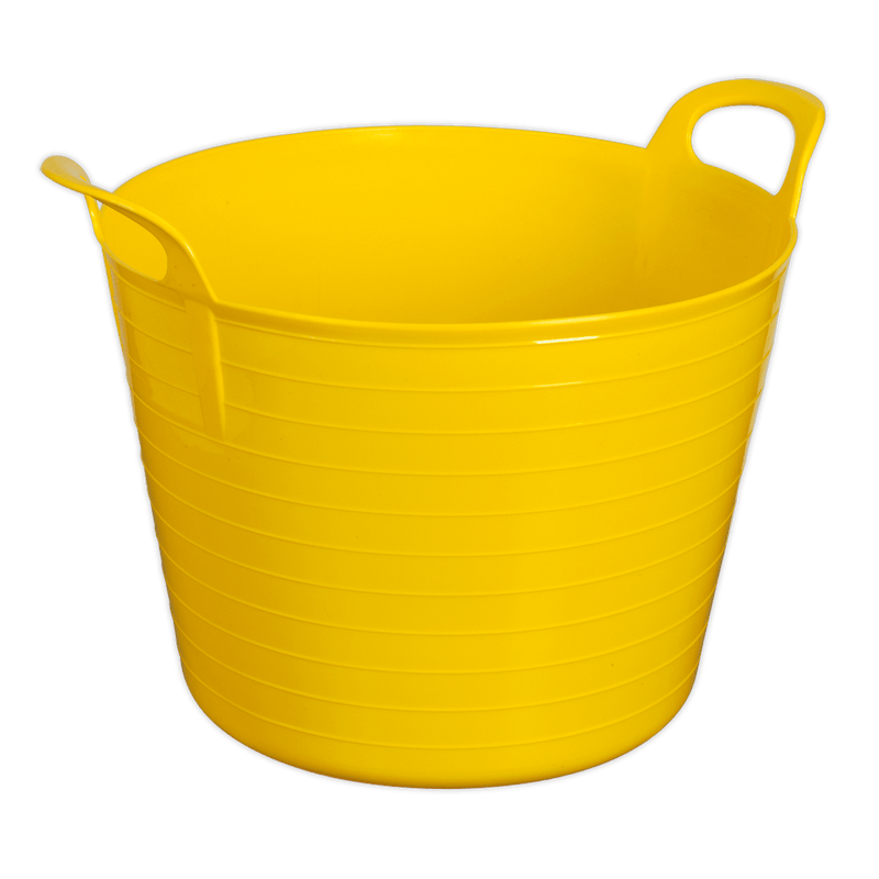 Sealey Janitorial 40L Heavy-Duty Flexi Tub - Yellow-SFT40Y 5051747626010 SFT40Y - Buy Direct from Spare and Square