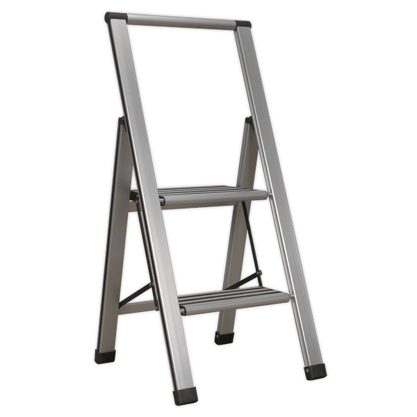 Sealey Ladders 2-Step Trade Aluminium Professional Folding Step Ladder 150kg Capacity-APSL2 5051747866690 APSL2 - Buy Direct from Spare and Square