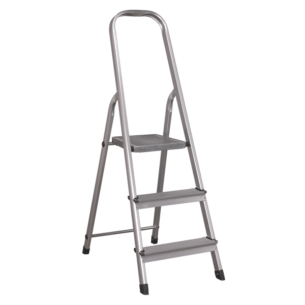 Sealey Ladders 3-Tread Trade Aluminium Step Ladder EN 131-ASL3S 5024209643085 ASL3S - Buy Direct from Spare and Square