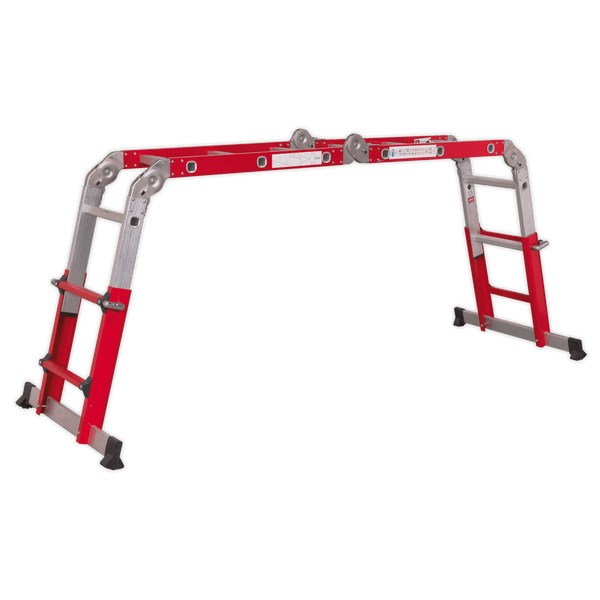 Sealey Ladders 4-Way Aluminium Adjustable Height Folding Platform Ladder EN 131-AFPL2 5051747624627 AFPL2 - Buy Direct from Spare and Square
