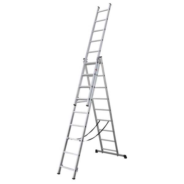 Sealey Ladders Aluminium Extension Combination Ladder 3x9 EN 131-ACL3 5054630217388 ACL3 - Buy Direct from Spare and Square