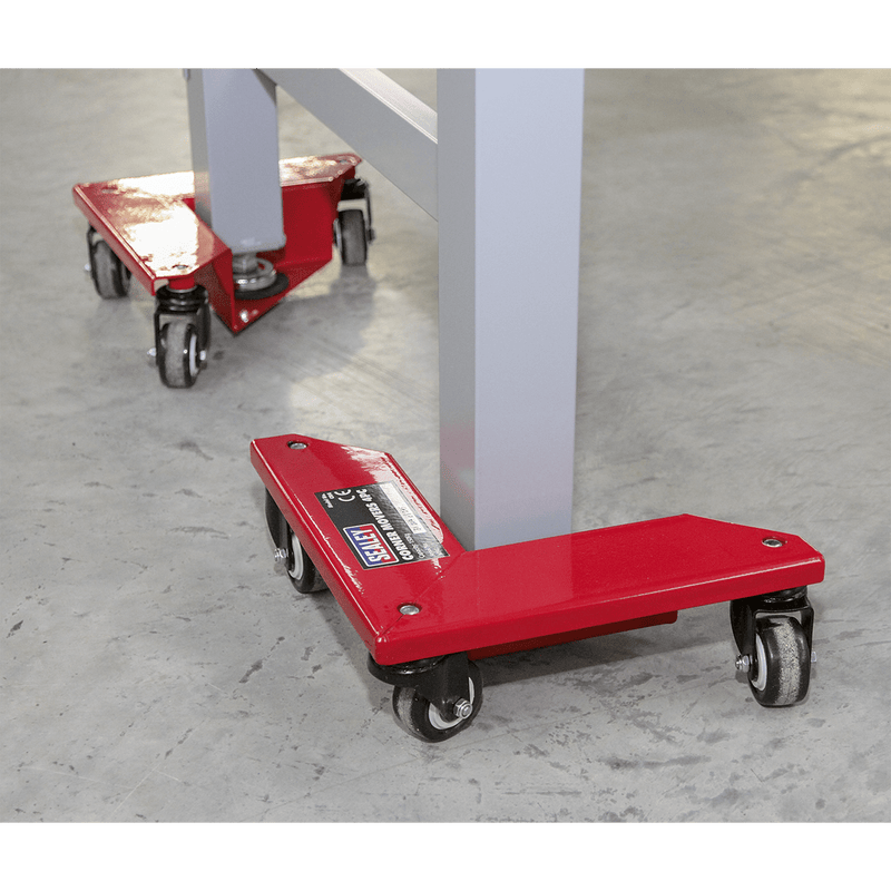 Sealey Load Handling Set of 4 Corner Transport Dollies - 150kg Capacity-CM4 5051747910300 CM4 - Buy Direct from Spare and Square