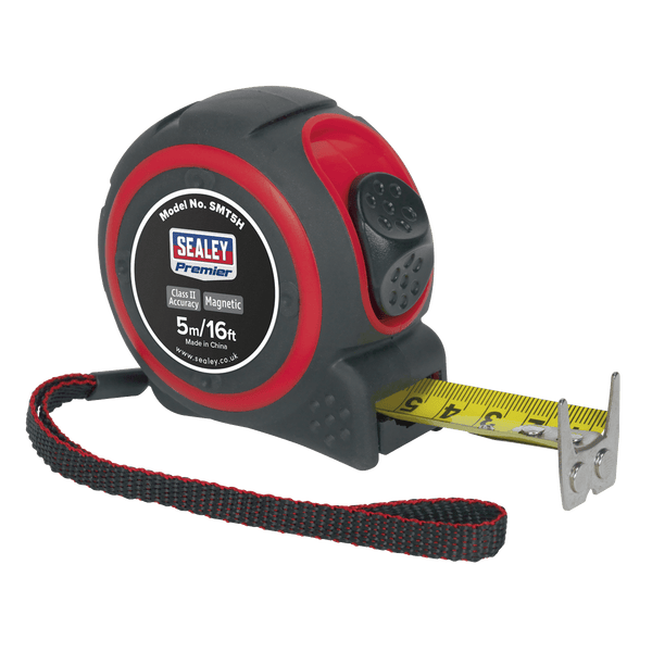 Sealey Measuring 5m(16ft) Heavy-Duty Tape Measure-SMT5H 5051747880603 SMT5H - Buy Direct from Spare and Square