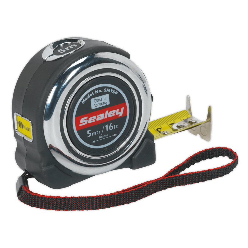 Sealey Measuring 5m(16ft) Professional Tape Measure-SMT5P 5051747884182 SMT5P - Buy Direct from Spare and Square