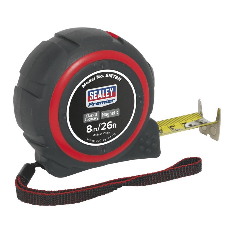Sealey Measuring 8m(26ft) Heavy-Duty Tape Measure-SMT8H 5051747884199 SMT8H - Buy Direct from Spare and Square
