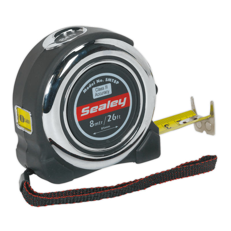 Sealey Measuring 8m(26ft) Professional Tape Measure-SMT8P 5051747884205 SMT8P - Buy Direct from Spare and Square