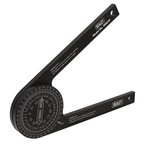 Sealey Measuring Aluminium Mitre Saw Protractor-SMS7P 5054630097690 SMS7P - Buy Direct from Spare and Square