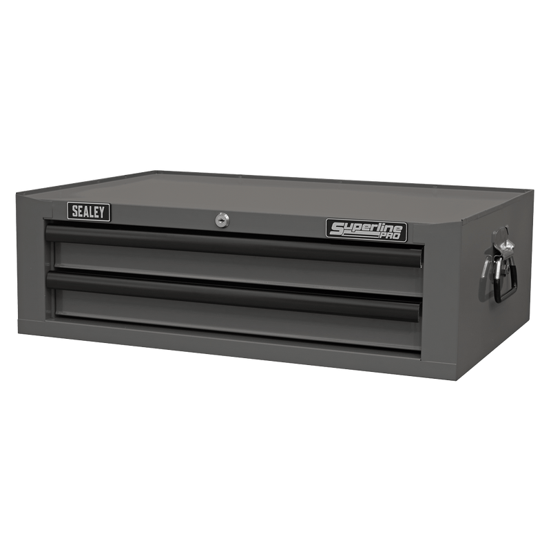 Sealey Mid-Box Tool Chest 2 Drawer with Ball-Bearing Slides - Grey/Black 5054630302718 AP26029TG - Buy Direct from Spare and Square