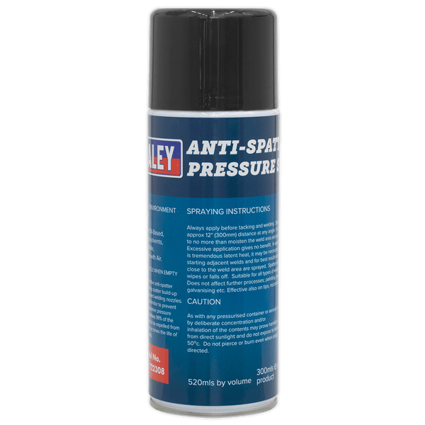Sealey MIG Accessories 300ml Anti-Spatter Pressure Spray-MIG/722308 5024209569767 MIG/722308 - Buy Direct from Spare and Square