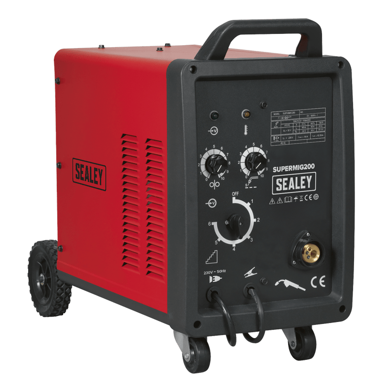 Sealey MIG Welders 200A Professional MIG Welder with Binzel® Euro Torch-SUPERMIG200 5051747681248 SUPERMIG200 - Buy Direct from Spare and Square