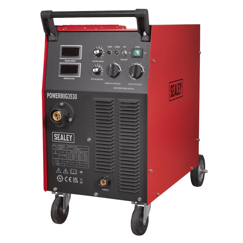 Sealey MIG Welders 300A Professional MIG Welder 415V 3ph with BINZEL® Euro Torch-POWERMIG3530 5051747700253 POWERMIG3530 - Buy Direct from Spare and Square