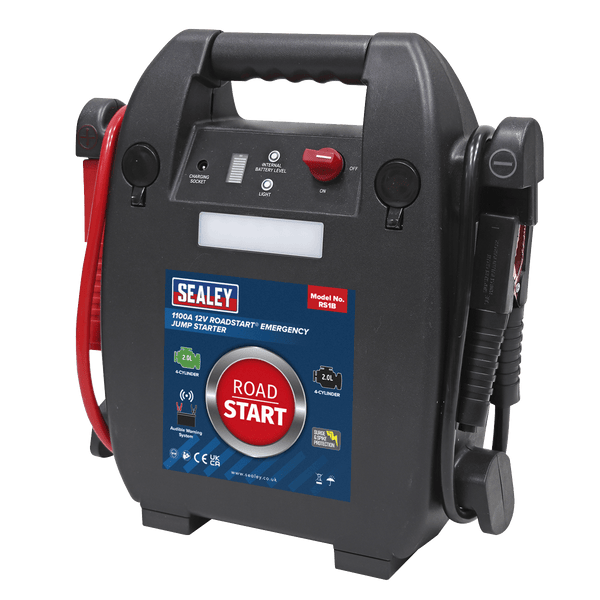 Sealey Mobile Power Systems 1100A 12V RoadStart® Emergency Jump Starter-RS1B 5054511260236 RS1B - Buy Direct from Spare and Square