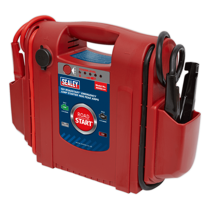 Sealey Mobile Power Systems 1600A 12V RoadStart® Emergency Jump Starter-RS102 5024209573986 RS102 - Buy Direct from Spare and Square