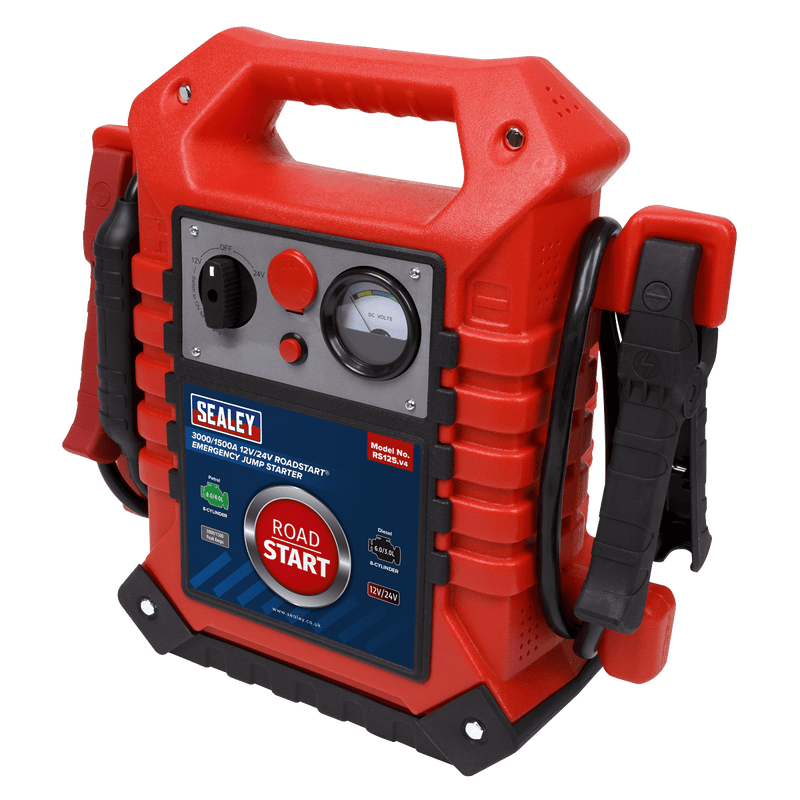 Sealey Mobile Power Systems 3000/1500A 12V/24V RoadStart® Emergency Jump Starter-RS125 5051747455658 RS125 - Buy Direct from Spare and Square