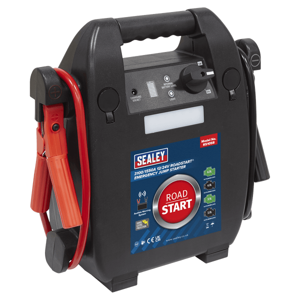 Sealey Mobile Power Systems 3100/1550A 12/24V RoadStart® Emergency Jump Starter-RS105B 5054511260267 RS105B - Buy Direct from Spare and Square