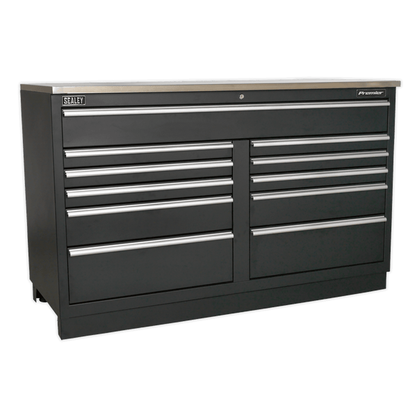 Sealey Modular Storage Systems 11 Drawer 1550mm Heavy-Duty Modular Floor Cabinet-APMS04 5051747944954 APMS04 - Buy Direct from Spare and Square