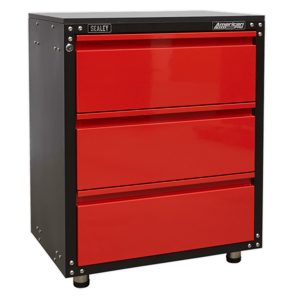 Sealey Modular Storage Systems 665mm Modular 3 Drawer Cabinet with Worktop-APMS82 5054511261660 APMS82 - Buy Direct from Spare and Square