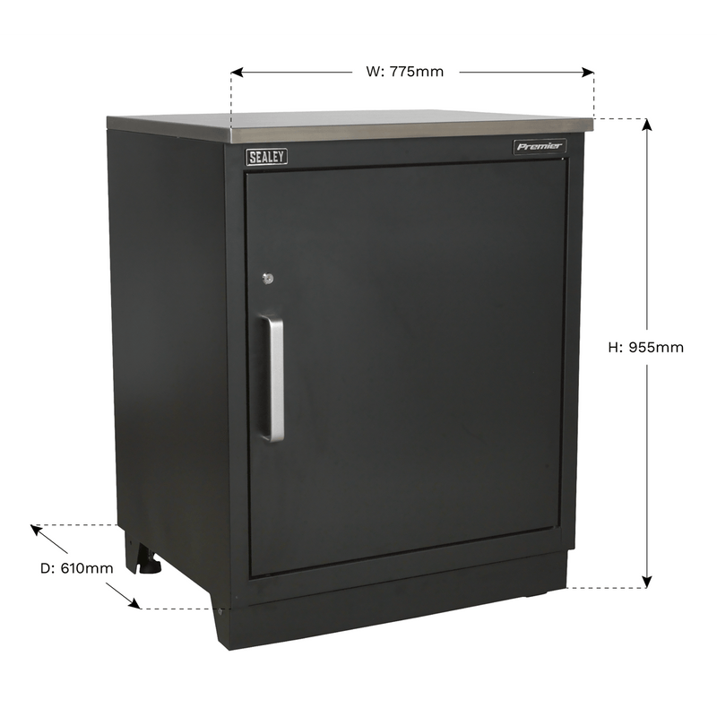 Sealey Modular Storage Systems 775mm Heavy-Duty Modular Floor Cabinet-APMS01 5051747944923 APMS01 - Buy Direct from Spare and Square