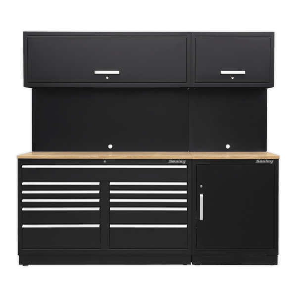 Sealey Modular Storage Systems Premier 2.3m Storage System - Oak Worktop-APMSCOMBO4W 5054511124569 APMSCOMBO4W - Buy Direct from Spare and Square