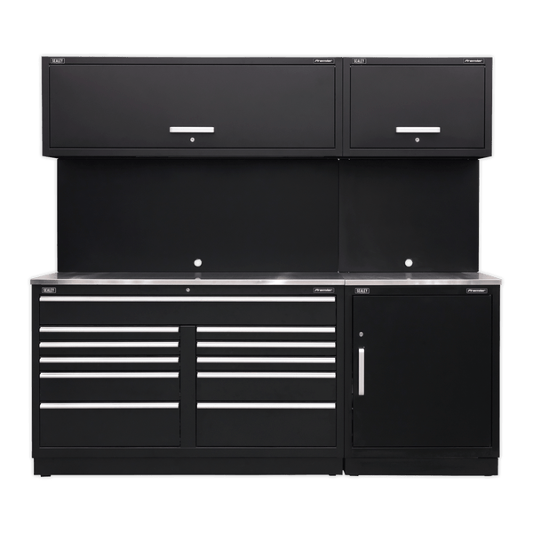 Sealey Modular Storage Systems Premier 2.3m Storage System - Stainless Worktop-APMSCOMBO4SS 5054511124552 APMSCOMBO4SS - Buy Direct from Spare and Square