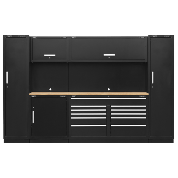 Sealey Modular Storage Systems Premier 3.3m Storage System - Pressed Wood Worktop-APMSCOMBO7W 5054630182051 APMSCOMBO7W - Buy Direct from Spare and Square