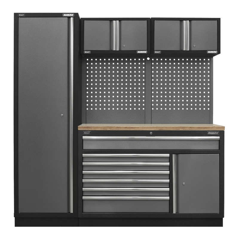 Sealey Modular Storage Systems Superline PRO® 1.96m Storage System - Pressed Wood Worktop-APMSSTACK10W 5054630000867 APMSSTACK10W - Buy Direct from Spare and Square