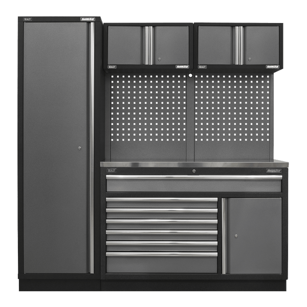 Sealey Modular Storage Systems Superline PRO® 1.96m Storage System - Stainless Steel Worktop-APMSSTACK10SS 5054630000836 APMSSTACK10SS - Buy Direct from Spare and Square