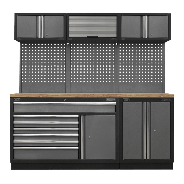 Sealey Modular Storage Systems Superline PRO® 2.04m Storage System - Pressed Wood Worktop-APMSSTACK11W 5054630000898 APMSSTACK11W - Buy Direct from Spare and Square