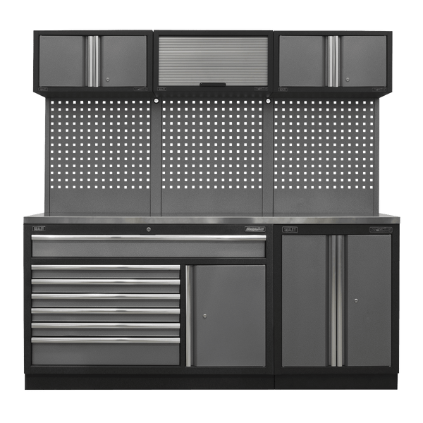 Sealey Modular Storage Systems Superline PRO® 2.04m Storage System - Stainless Steel Worktop-APMSSTACK11SS 5054630000881 APMSSTACK11SS - Buy Direct from Spare and Square