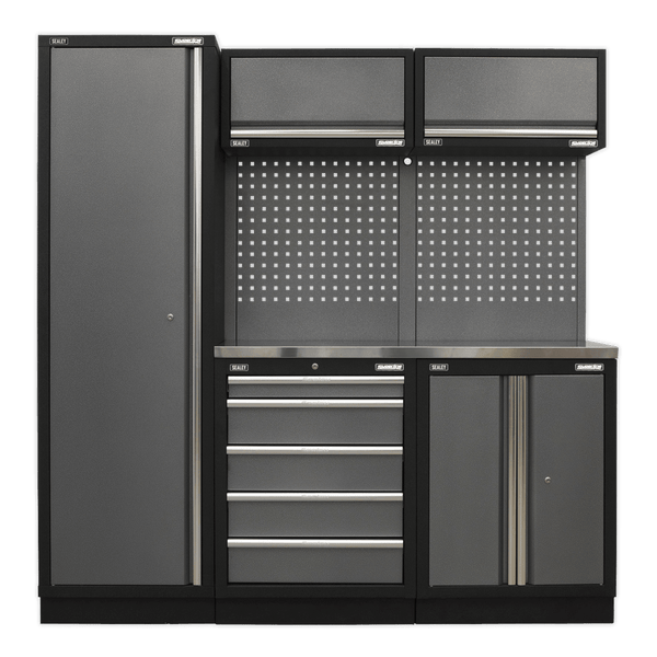 Sealey Modular Storage Systems Superline PRO® 2.0m Storage System - Stainless Worktop-APMSSTACK02SS 5054511124590 APMSSTACK02SS - Buy Direct from Spare and Square