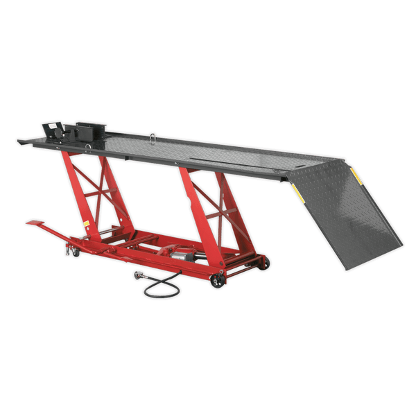 Sealey Motorcycle Lifts & Work Tables 454kg Air/Hydraulic Motorcycle Lift-MC401A 5051747884250 MC401A - Buy Direct from Spare and Square