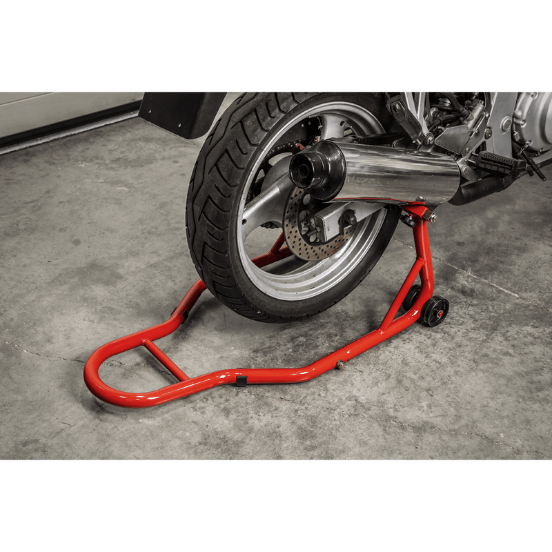 Sealey Motorcycle Supports & Lifting Universal Rear Paddock Stand with Rubber Supports-RPS2KD 5054630192074 RPS2KD - Buy Direct from Spare and Square