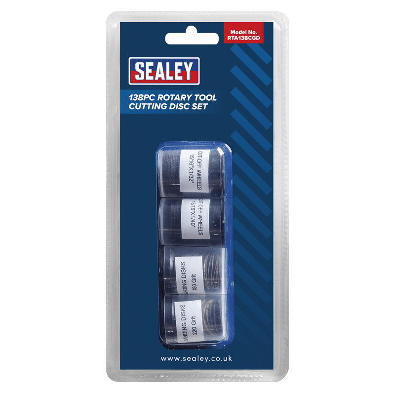 Sealey Multi-Tool Consumables 138pc Rotary Tool Cutting Disc Set-RTA138CGD 5054511824919 RTA138CGD - Buy Direct from Spare and Square