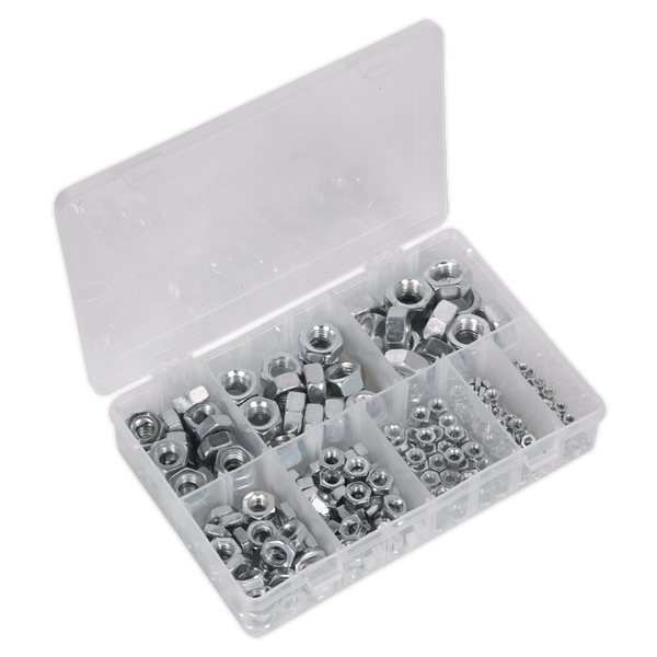 Sealey Nuts & Bolts 255pc Steel Nut Assortment DIN 934 - M4-M16-AB046SN 5054511042658 AB046SN - Buy Direct from Spare and Square