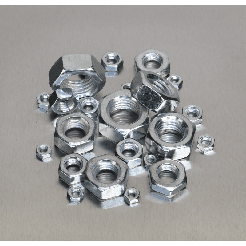 Sealey Nuts & Bolts 255pc Steel Nut Assortment DIN 934 - M4-M16-AB046SN 5054511042658 AB046SN - Buy Direct from Spare and Square