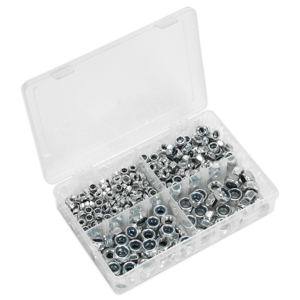 Sealey Nuts & Bolts 300pc Nylon Locknut Assortment DIN 982 - M6-M12-AB032LN 5054511018929 AB032LN - Buy Direct from Spare and Square
