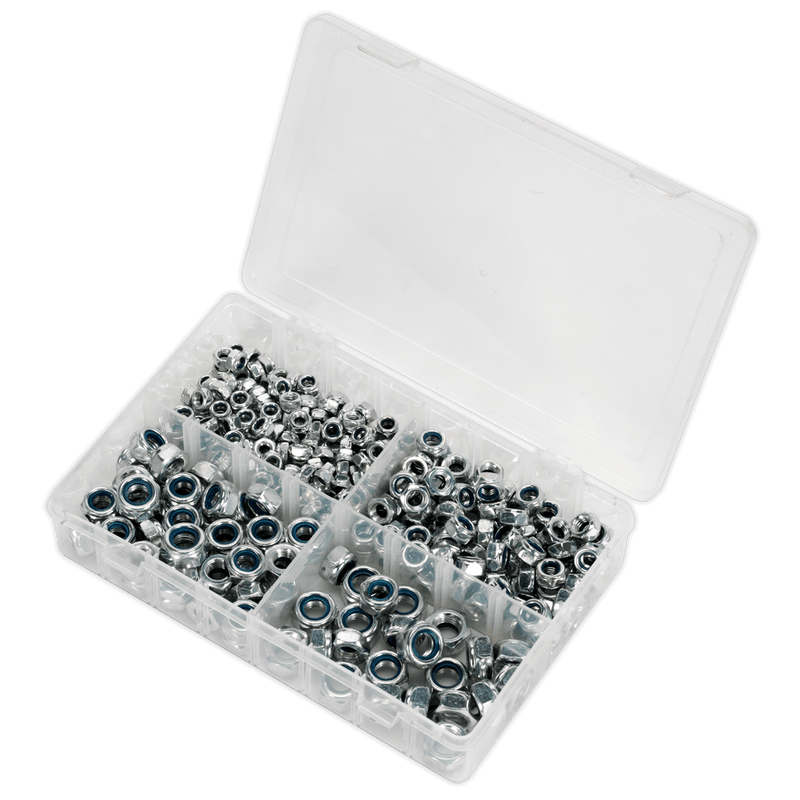 Sealey Nuts & Bolts 300pc Nylon Locknut Assortment DIN 982 - M6-M12-AB032LN 5054511018929 AB032LN - Buy Direct from Spare and Square