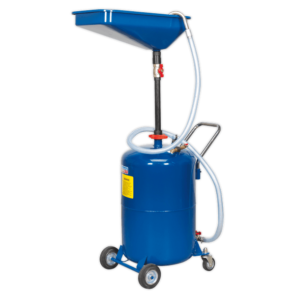 Sealey Oil Drainers 65L Air Discharge Mobile Waste Oil Drainer-AK451DX 5024209716642 AK451DX - Buy Direct from Spare and Square