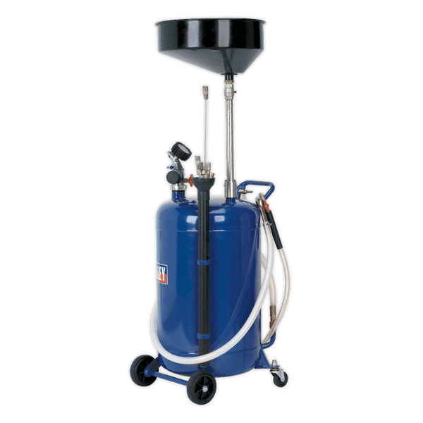 Sealey Oil Drainers 90L Air Discharge Mobile Oil Drainer with Probes-AK459DX 5024209287623 AK459DX - Buy Direct from Spare and Square