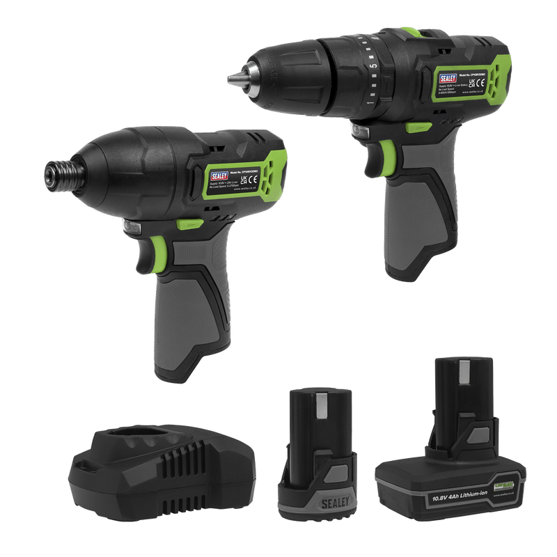 Sealey One Battery Platforms 2 x 10.8V SV10.8 Series Combi Drill & Impact Driver Kit-CP108VCOMBO3 5054630275128 CP108VCOMBO3 - Buy Direct from Spare and Square