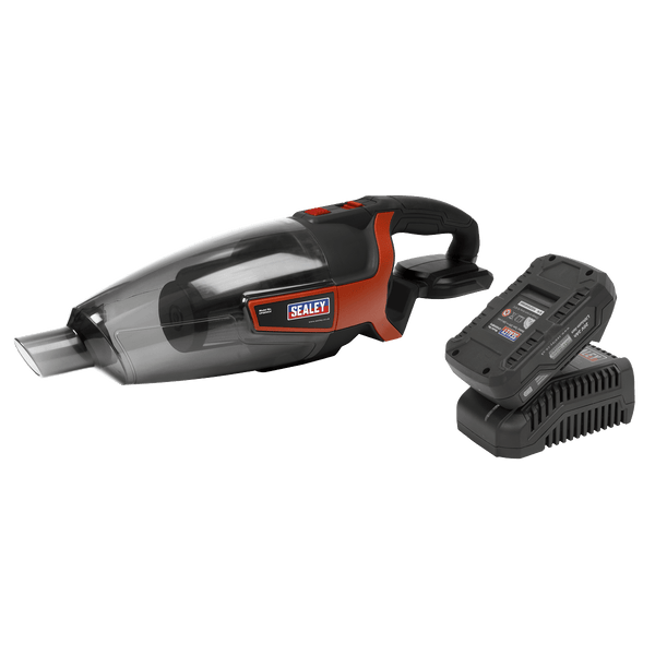 Sealey One Battery Platforms 20V 2Ah SV20 Series 650ml Cordless Handheld Vacuum Cleaner Kit-CP20VCVKIT1 5054630060625 CP20VCVKIT1 - Buy Direct from Spare and Square