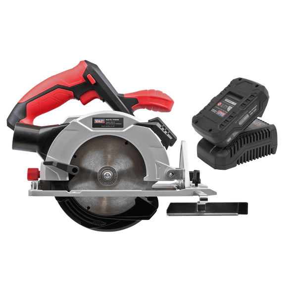 Sealey One Battery Platforms 20V 2Ah SV20 Series Ø150mm Circular Saw Kit-CP20VCSKIT1 5054630000355 CP20VCSKIT1 - Buy Direct from Spare and Square